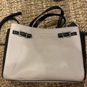 Kate Spade Black and Cream Shoulder Bag